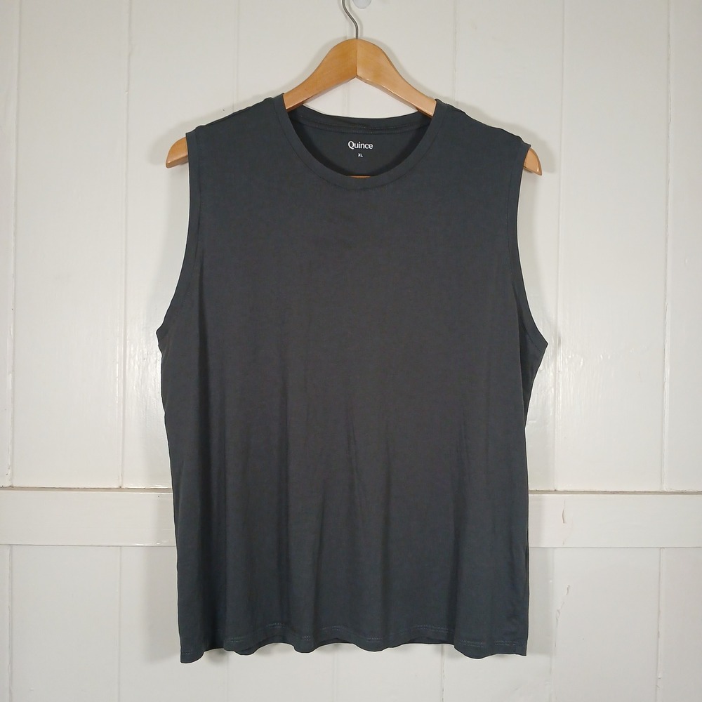 Quince Cotton Modal Muscle Tank Womens XL Dark Grey Sleeveless T-Shirt